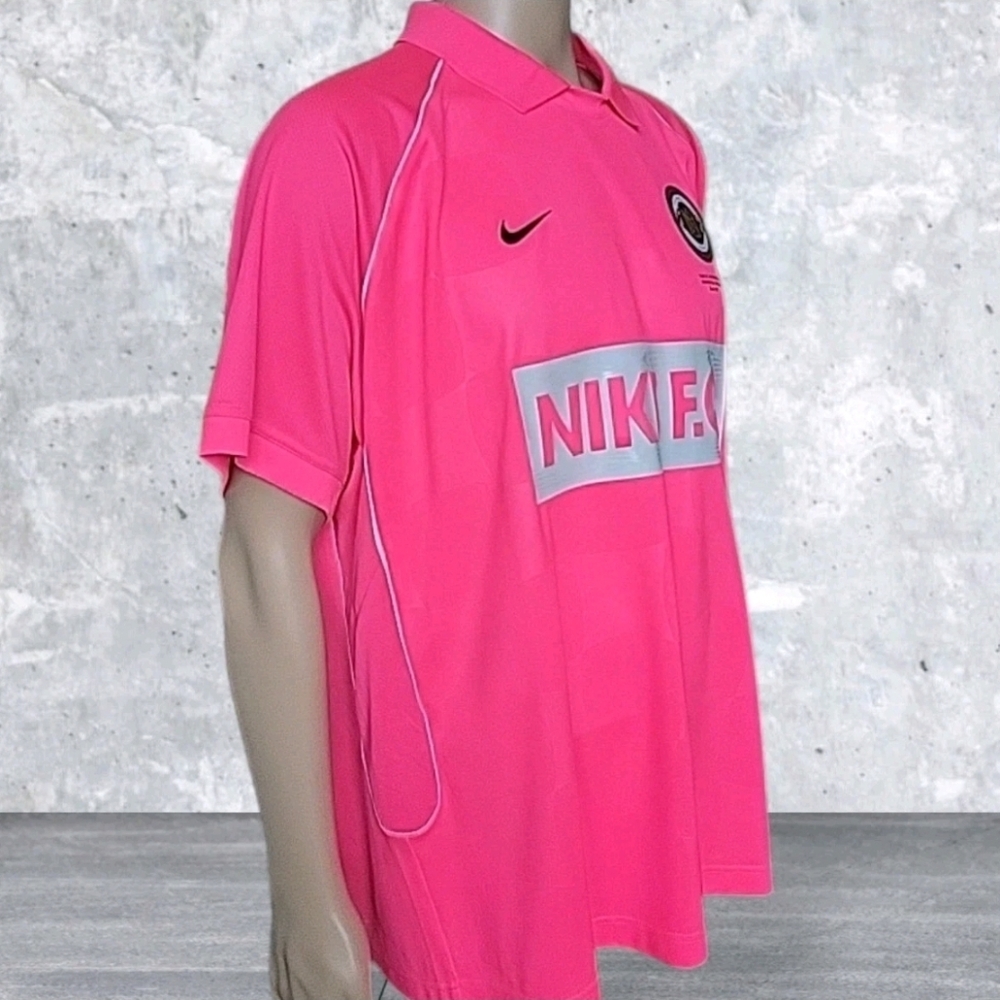 Nike FC Polo Shirt Men XL Hyper Pink Loose Dri-Fit Soccer Jersey Performance $68 - Picture 5 of 17